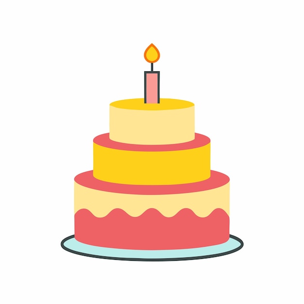 birthday cake vector illustration