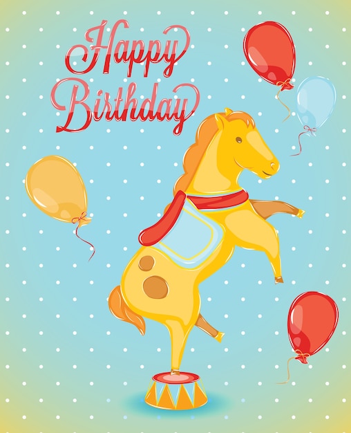 Birthday card horse 