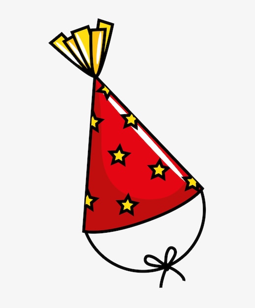 birthday celebration hat party vector illustration design