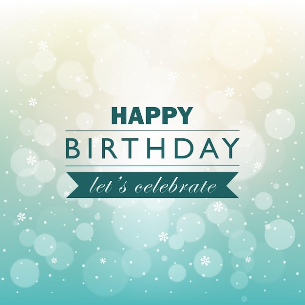 birthday colorful bokeh light background Vector illustration