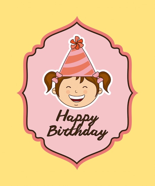 birthday design over cream background vector illustration