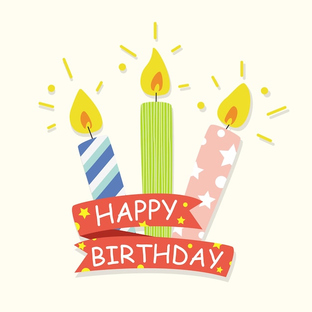 birthday element vector collection birthday candles