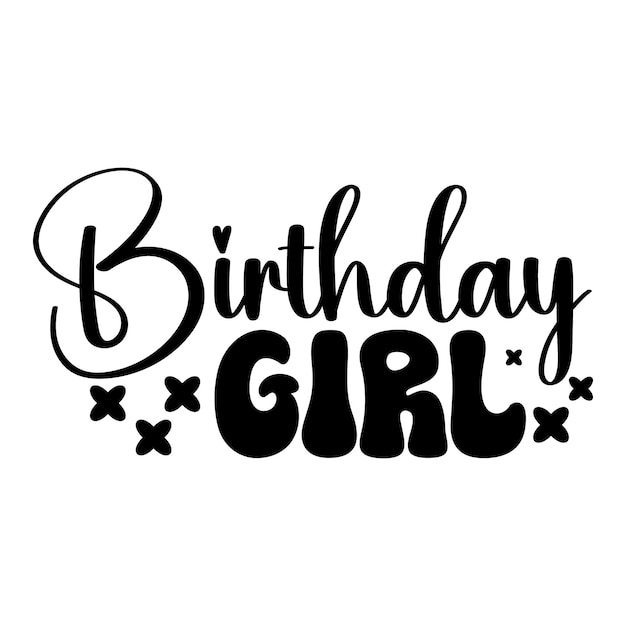 Vector birthday girl