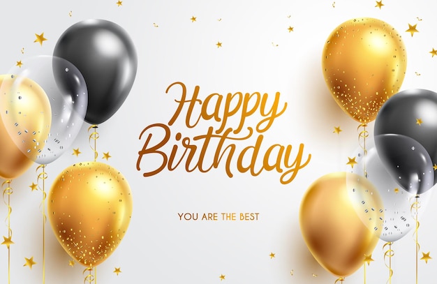 Birthday greeting vector background design. Happy birthday typography.