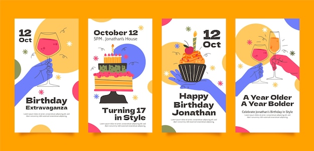 Birthday instagram stories template