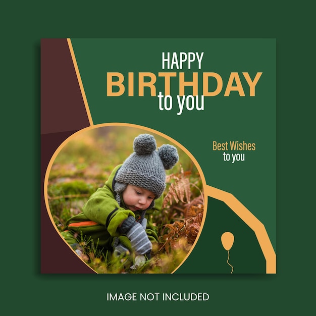 birthday invitation card social media design