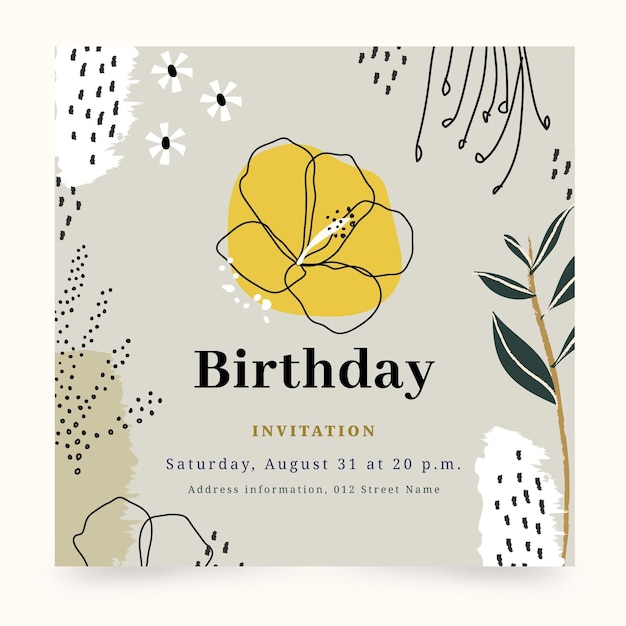 Birthday invitation template