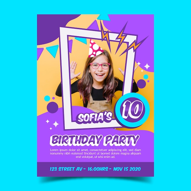 Birthday invitation template