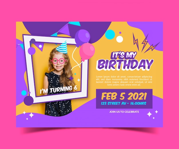 Birthday invitation template