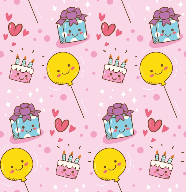 birthday kawaii background