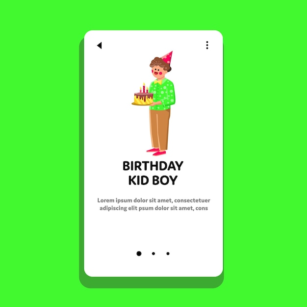 Birthday kid boy vector