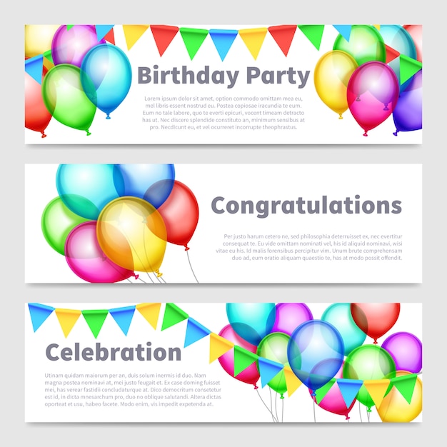 Birthday party banners