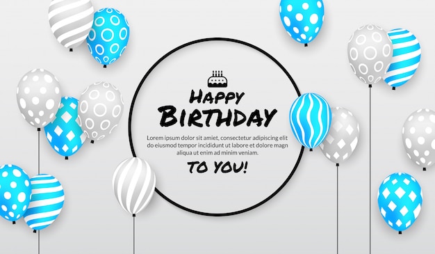 Birthday party celebration background with copy space for text and message