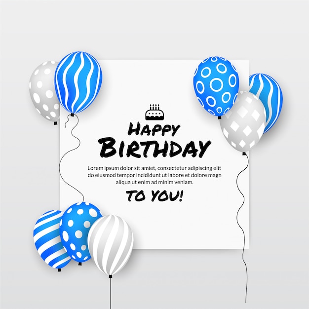 Birthday party celebration background with copy space for text and message