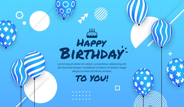 Birthday party celebration background with copy space for text and message