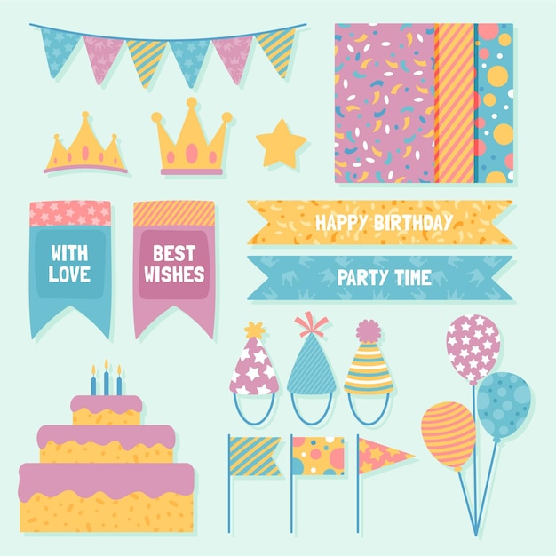 Birthday scrapbook set