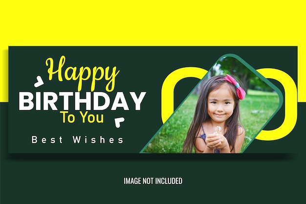 Vector birthday social media cover design