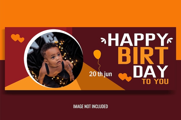 Vector birthday social media cover design