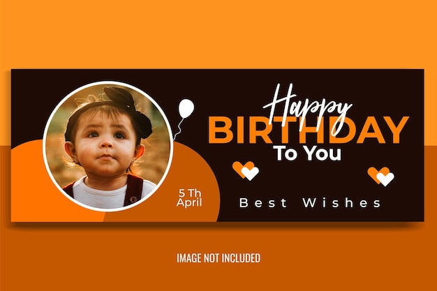 Vector birthday social media cover design