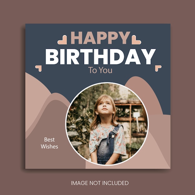 Birthday social media post Birthday Template Birthday card