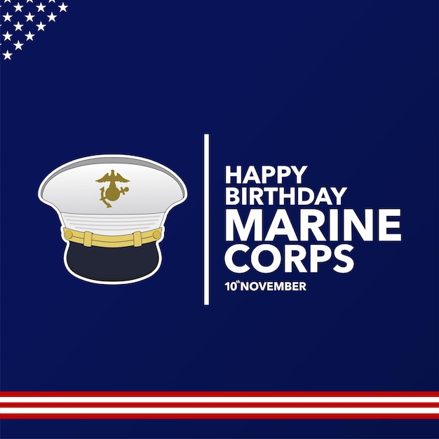 Birthday of the United States Marine Corps in blue