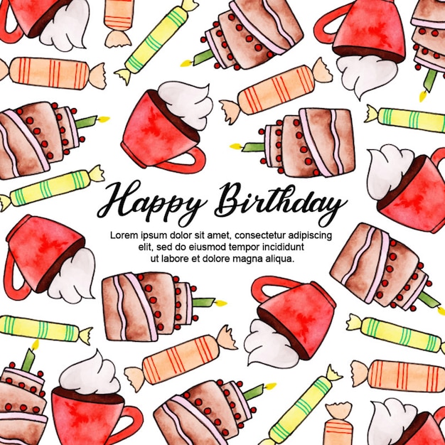 Birthday Watercolor Background