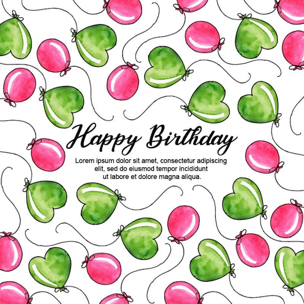 Birthday Watercolor Background