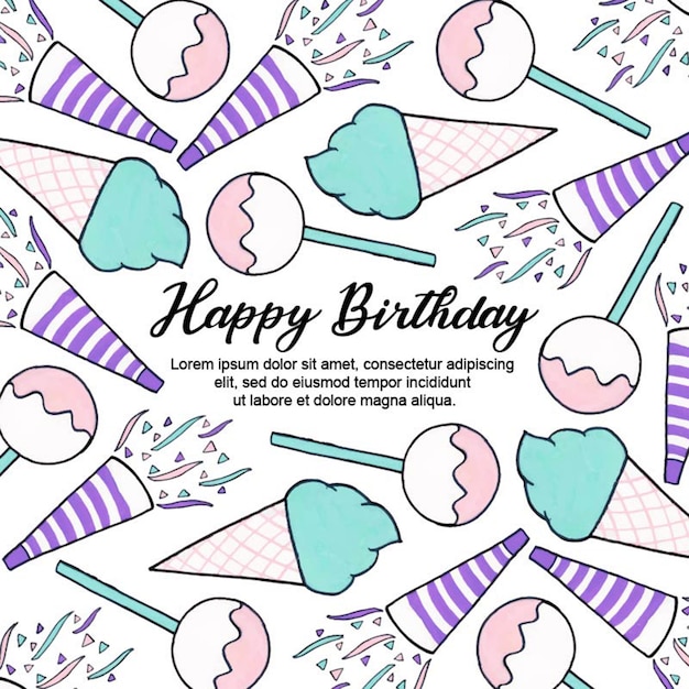 Birthday Watercolor Background