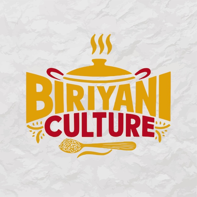 Vector biryani culture logo vector design