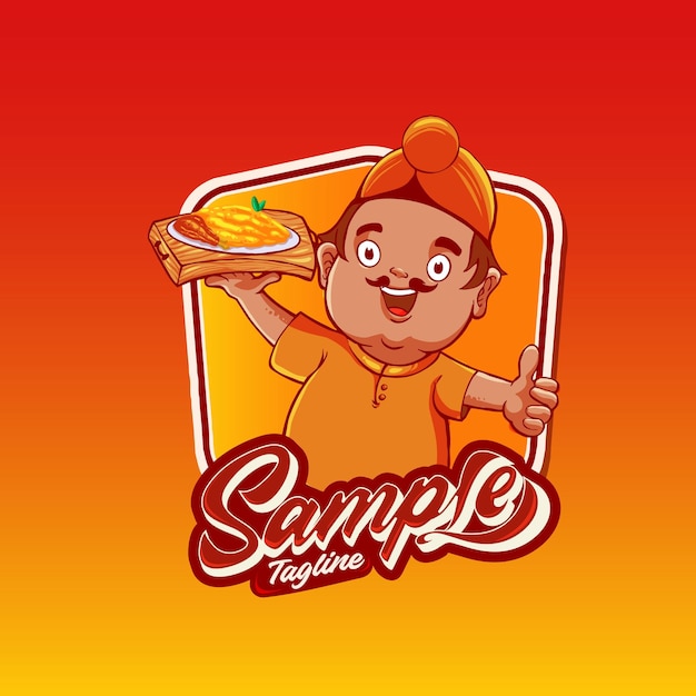 Biryani indian food character mascot