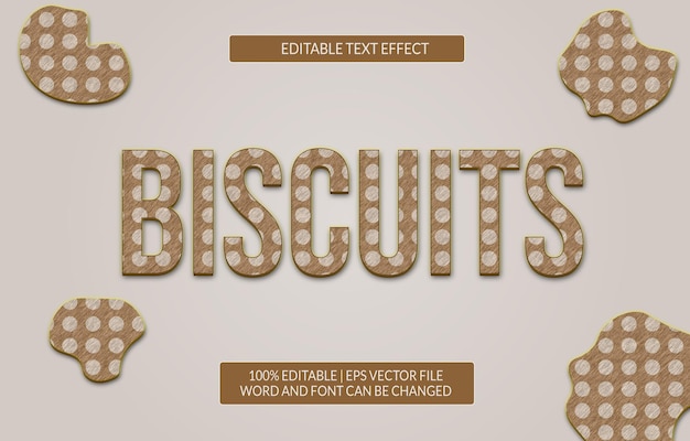 biscuit polka dot brown pattern text effect