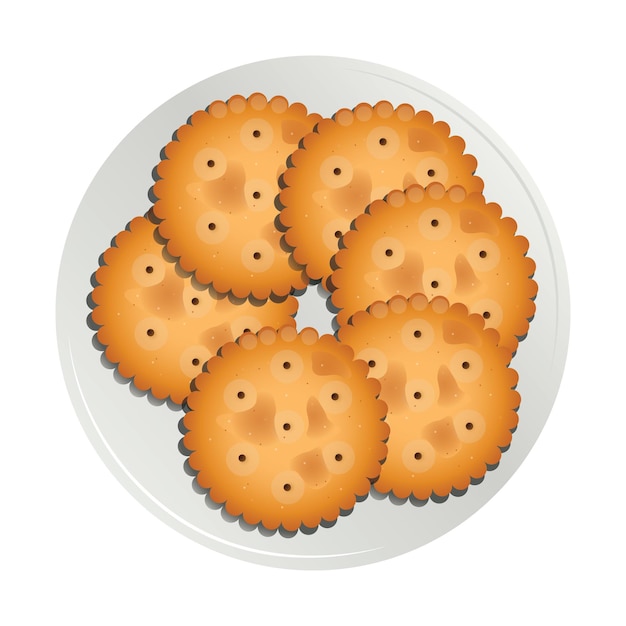 Biscuits illustrations on transparent background