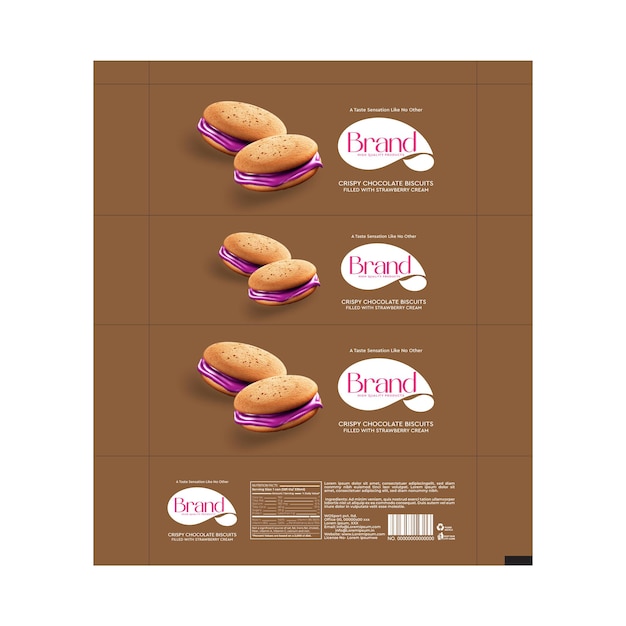 Vector biscuits packaging design modern eps template