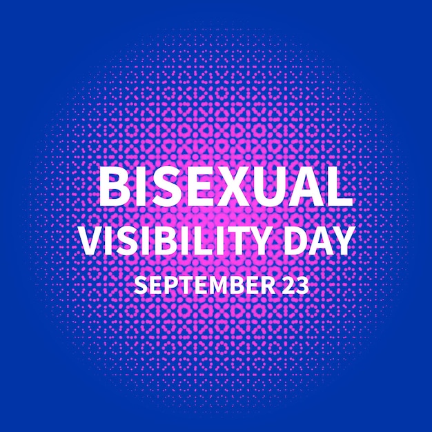 Bisexuality Day or Bisexual Visibility Day typography poster LGBT community event celebrate on September 23 Vector template for banners signs logo design card