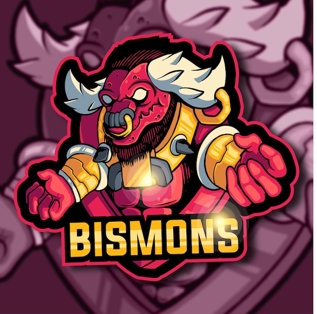 Bismons mascot logo gaming