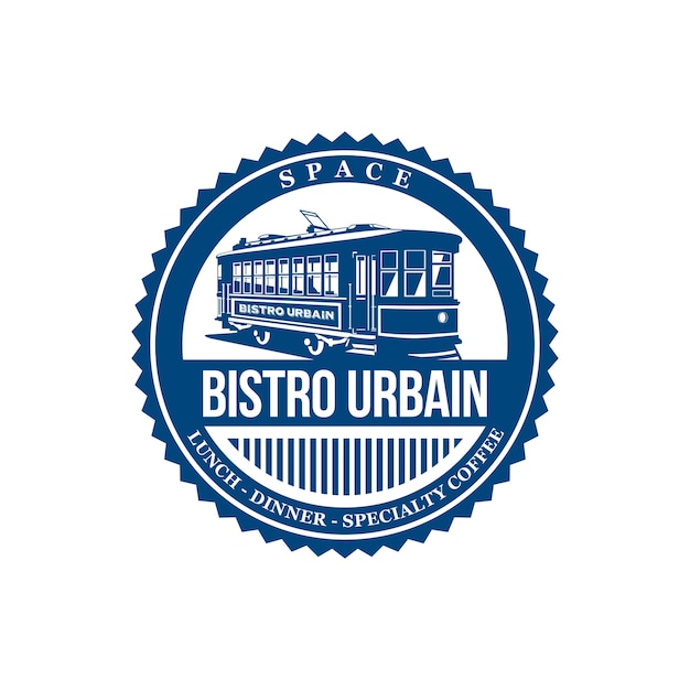 Bistro Urbain logo design with trams