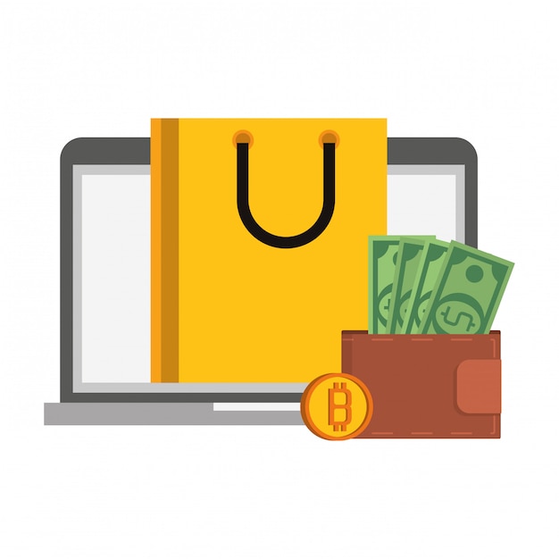 Bitcoin cryptocurrency digital money symbols