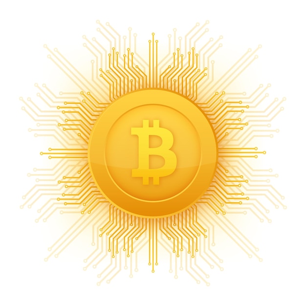 Bitcoin flat icon. Crypto currency bit coin. Cryptocurrency emblem. Vector illustration.