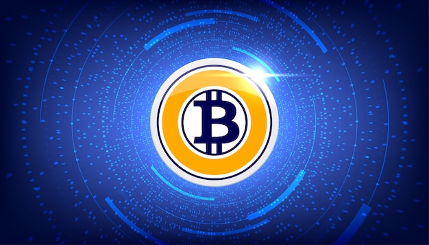 Bitcoin Gold BTG cryptocurrency concept banner background