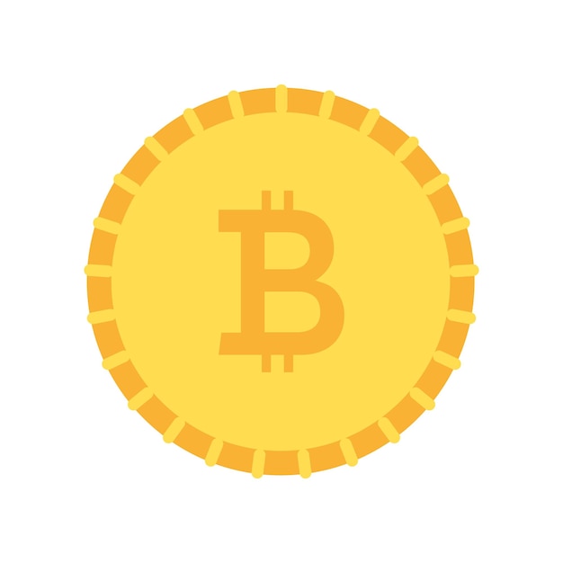 bitcoin icon flat illustration