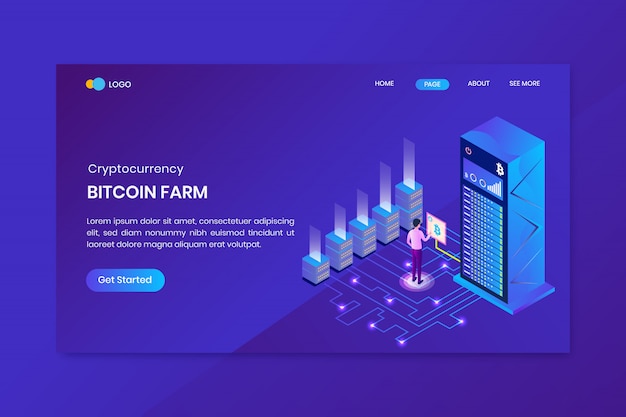 Bitcoin Mining Landing Page Template Template