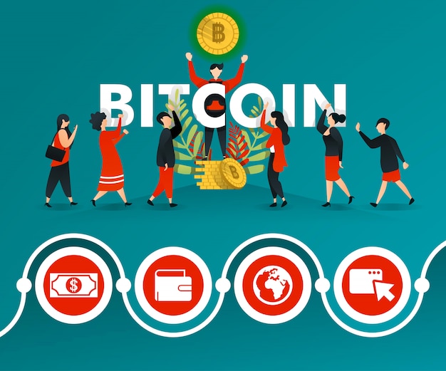 Bitcoin promotion green poster