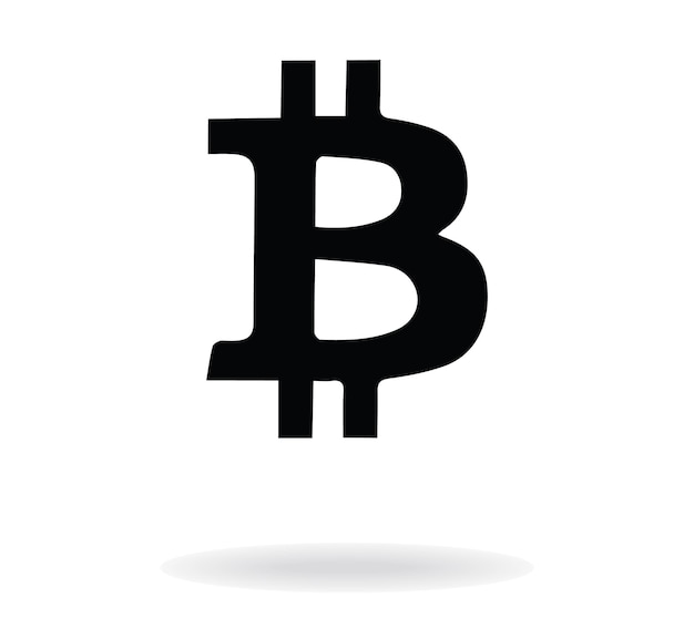 Bitcoin sign cryptocurrency vector illustration