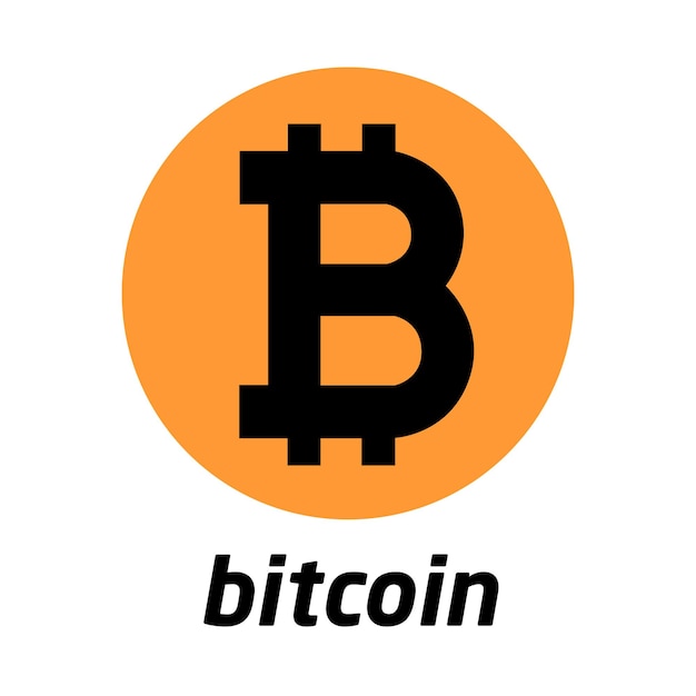 Bitcoin symbol in the circle flat design vector illustration