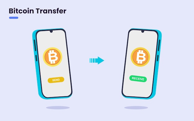 Bitcoins transferring from an account to another Cryptocurrency technology