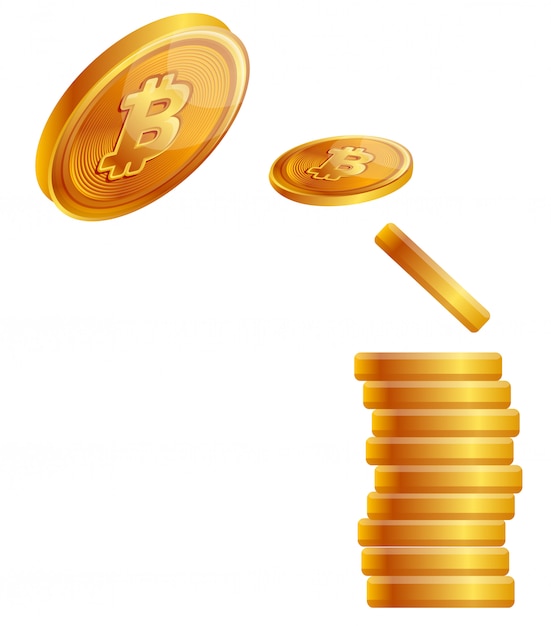 Bitcoins virtual money concept vector