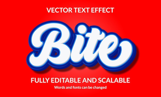 Bite Editable 3D text style effect