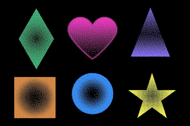 Bitmap geometric shapes