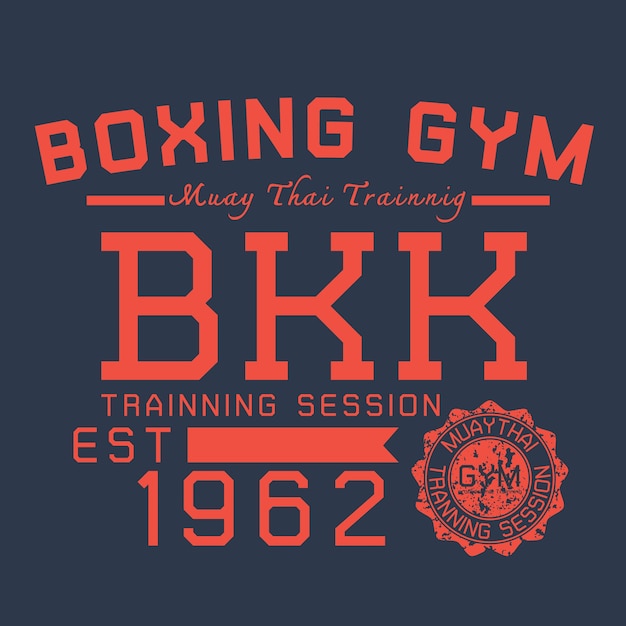 Vector bkk boxing typographic for t-shirt