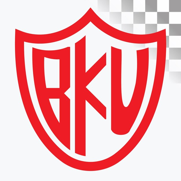 Vector bku letter logo design